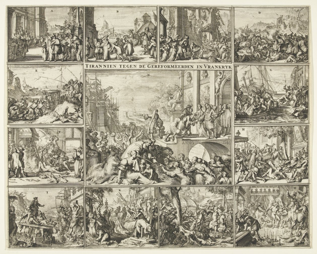 Persecution of Protestants in France After the Revocation of the Edict of Nantes, 1685-1686 by Romeyn de Hooghe
