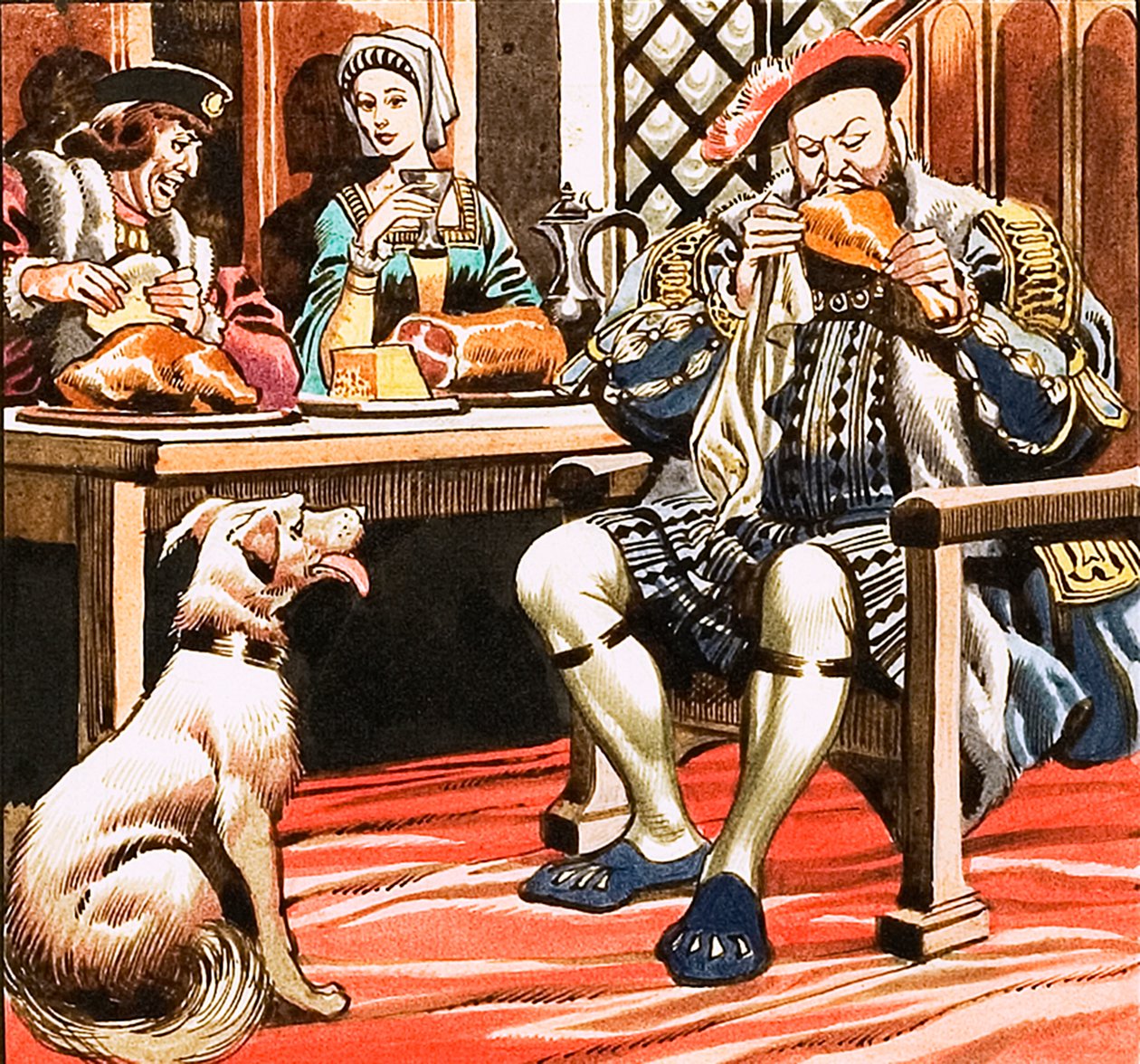 King Henry VIII Eating by Ron Embleton