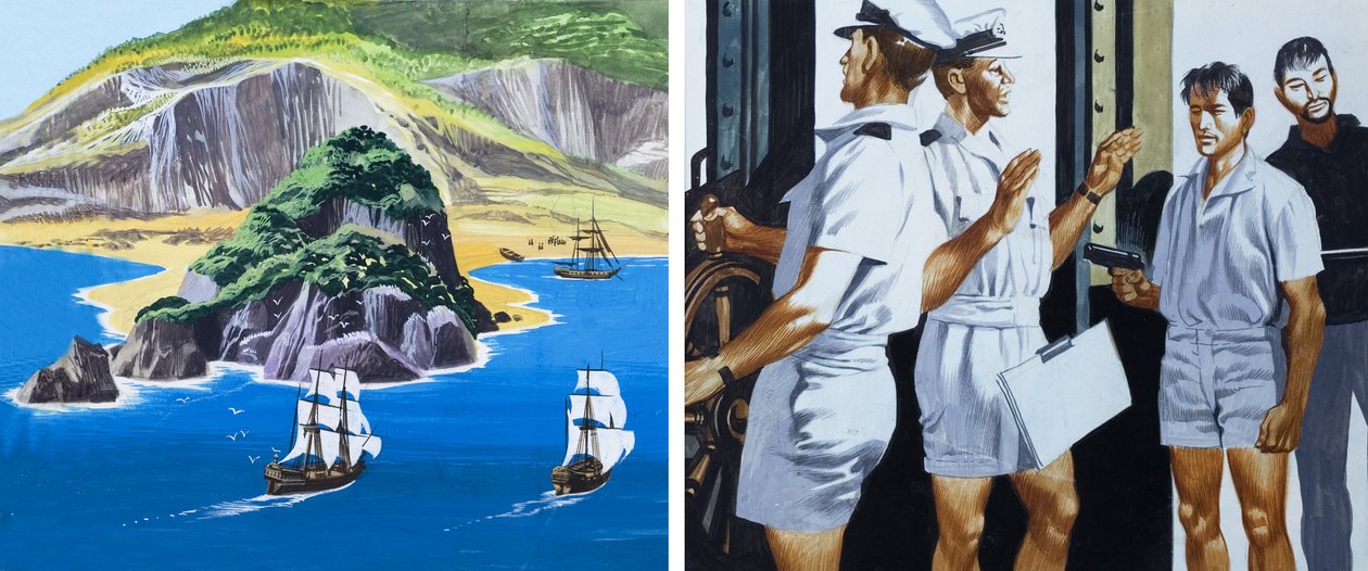 Men of the Jolly Roger: The Pirate Flags Come Down by Ron Embleton