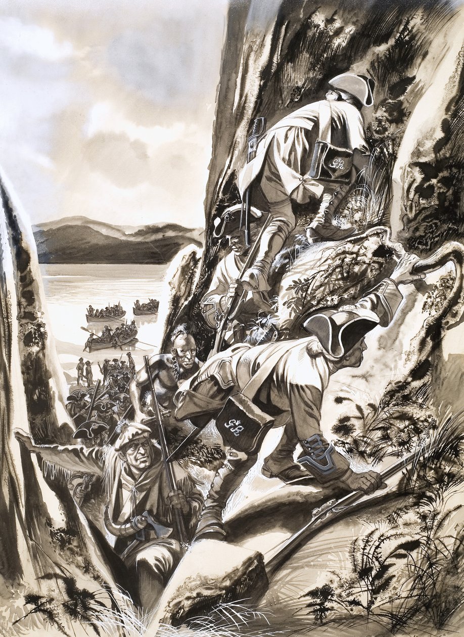 Scaling the Cliffs to Take Quebec by Ron Embleton