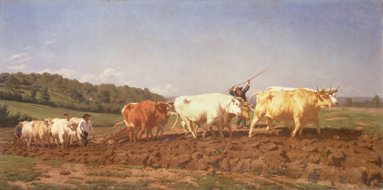 Ploughing in the Nivernais by Rosa Bonheur