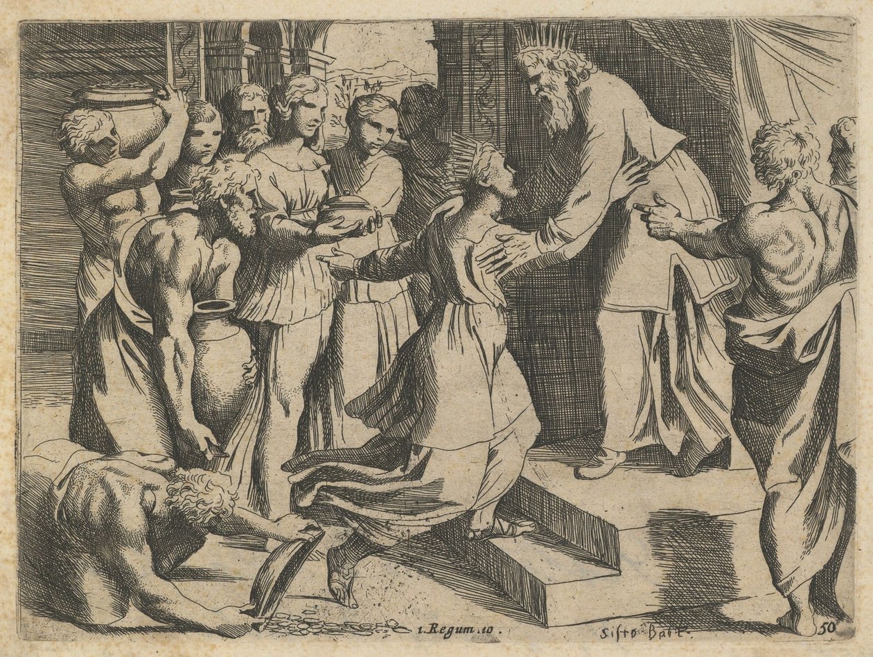 The Queen of Sheba Bringing Gifts to King Solomon by Rosa