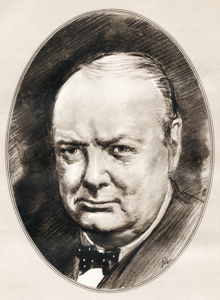 Sir Winston Leonard Spencer-Churchill, from Living Biographies of Famous Men by Ross Gordon