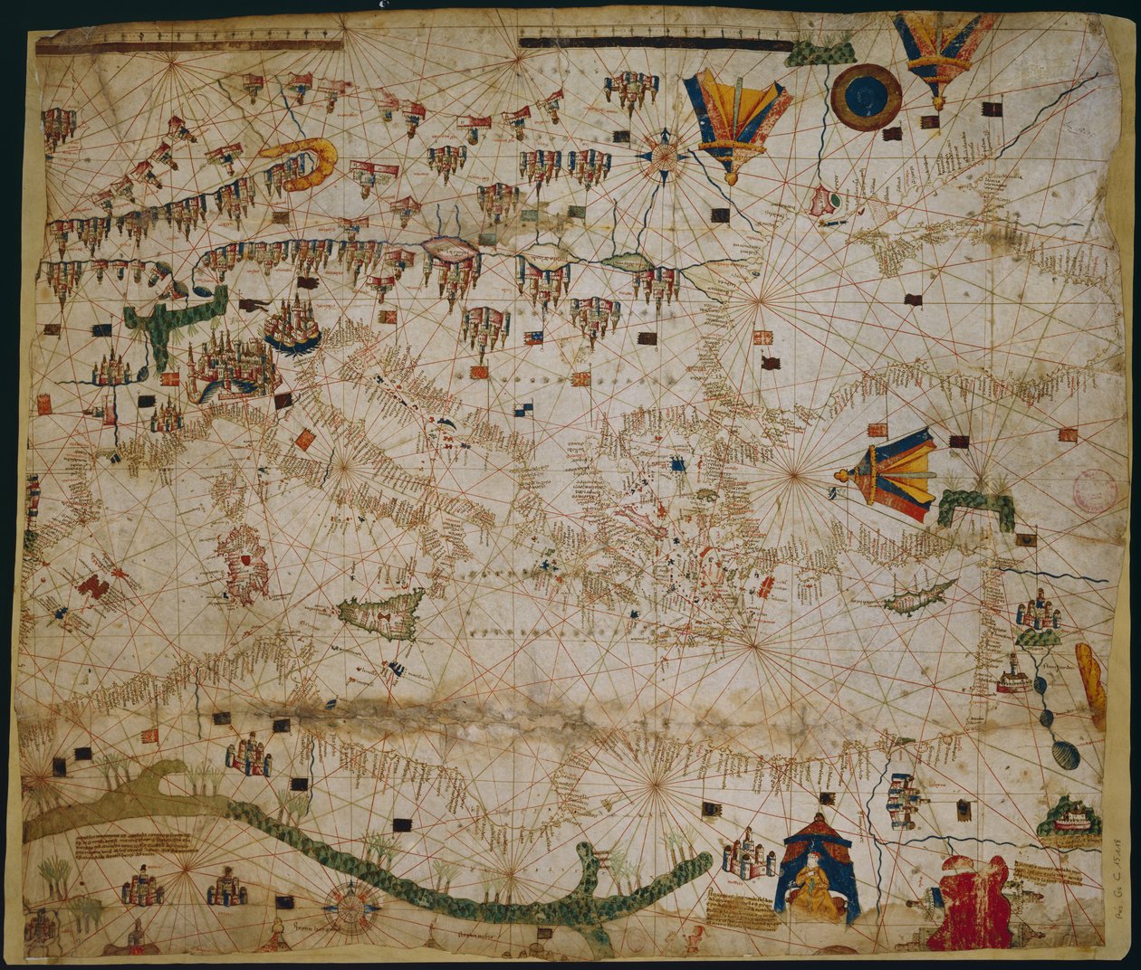 Nautical Chart of the Mediterranean Sea and the Black Sea by Rossell