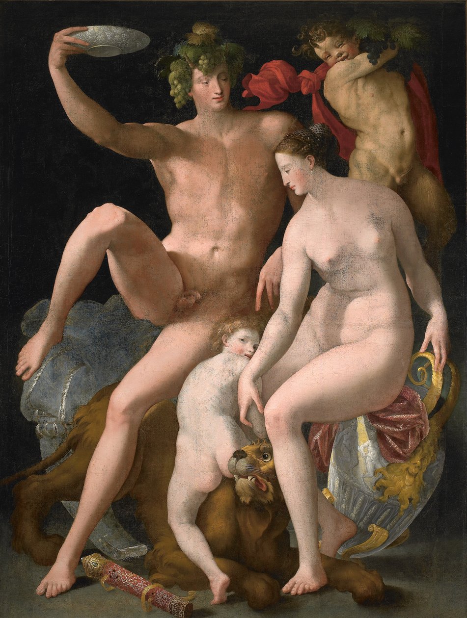 Bacchus, Venus and Cupid by Rosso Fiorentino