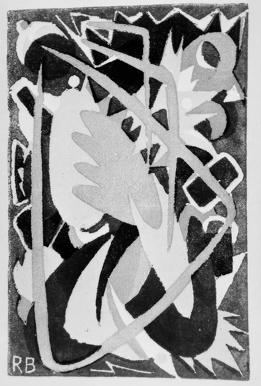 Untitled (abstract composition) by Rudolf Bauer
