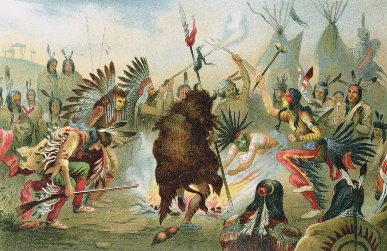 War Dance of the Sioux, from The History of Mankind by Prof. Friedrich Ratzel, pub. in 1904 by Rudolf Cronau