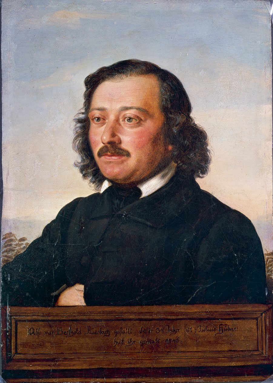 Portrait of Berthold Auerbach by Rudolf Julius Benno Huebner