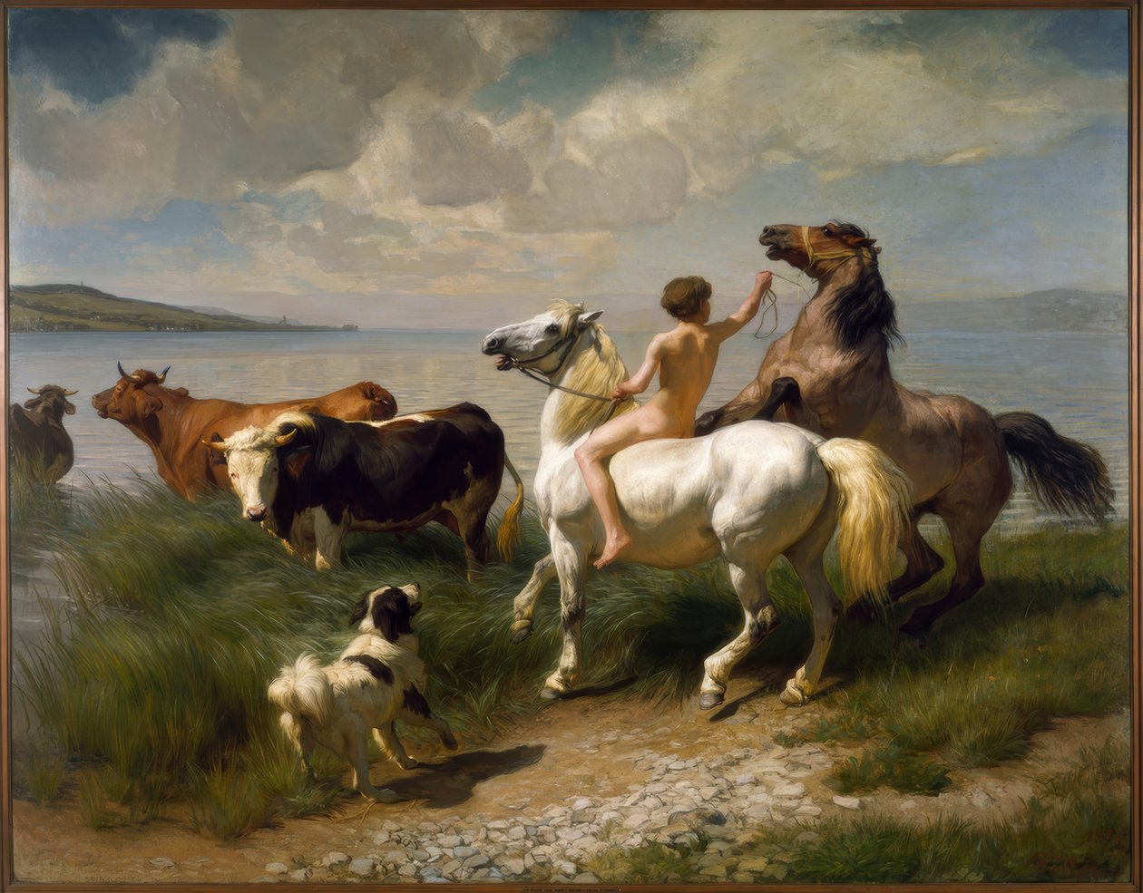 Horse Pond by Rudolf Koller