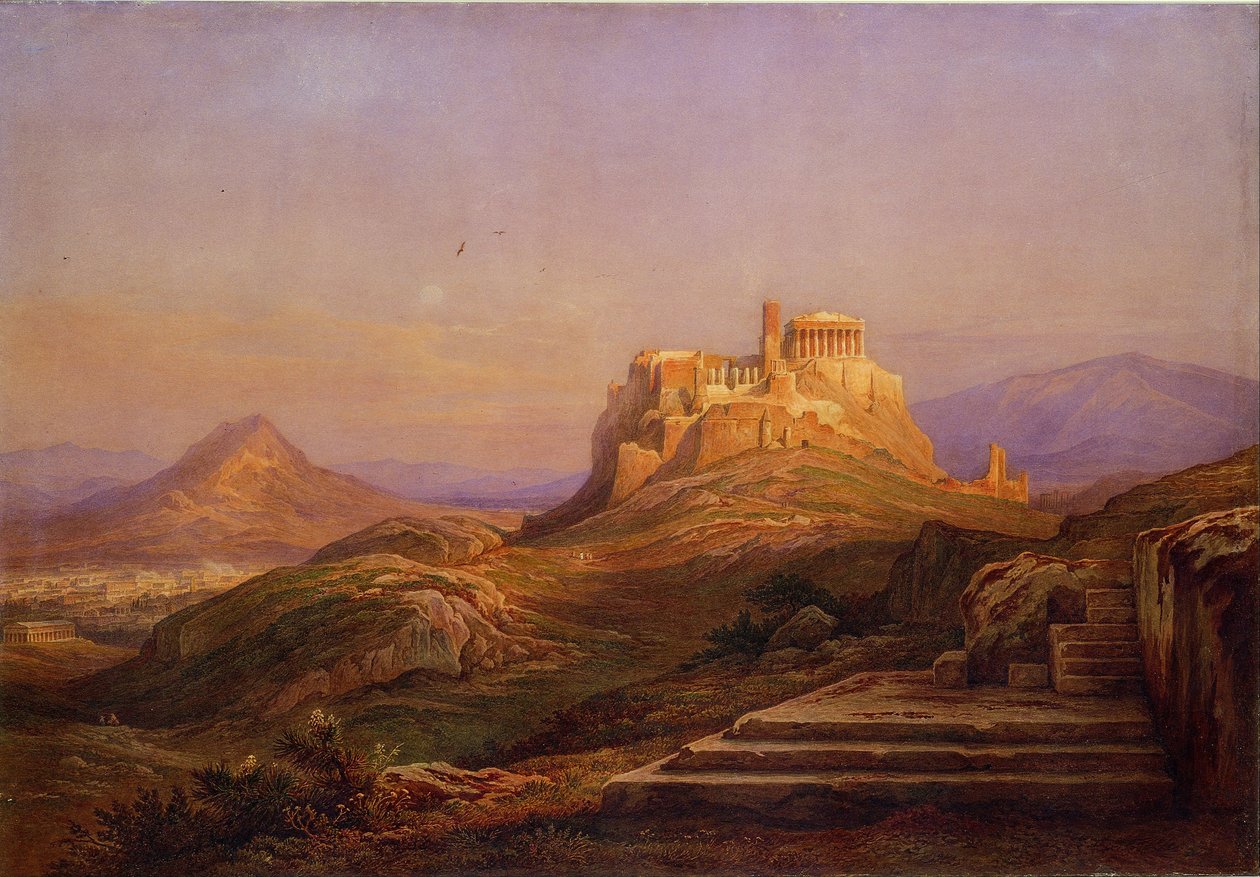 View of the Acropolis from the Pnyx by Rudolf Müller