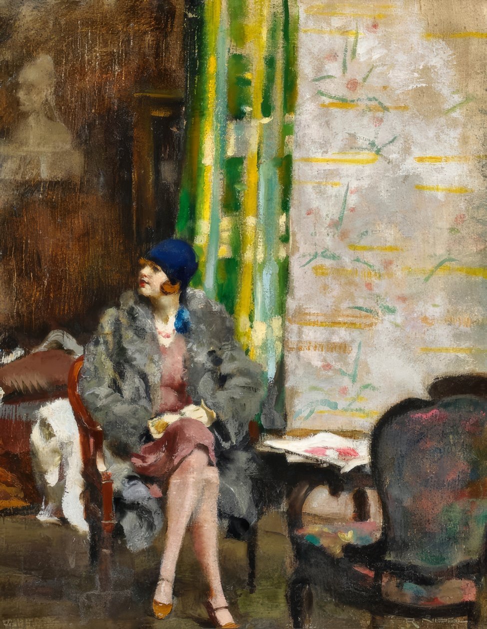 The Blue Hat by Rudolf Nissl