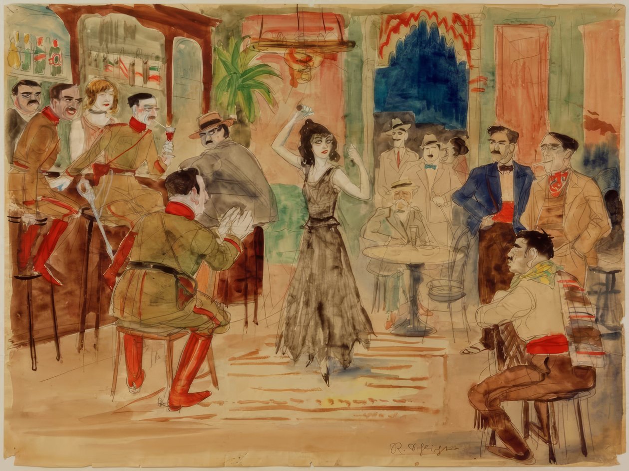 Dance Scene in a Bar by Rudolf Schlichter