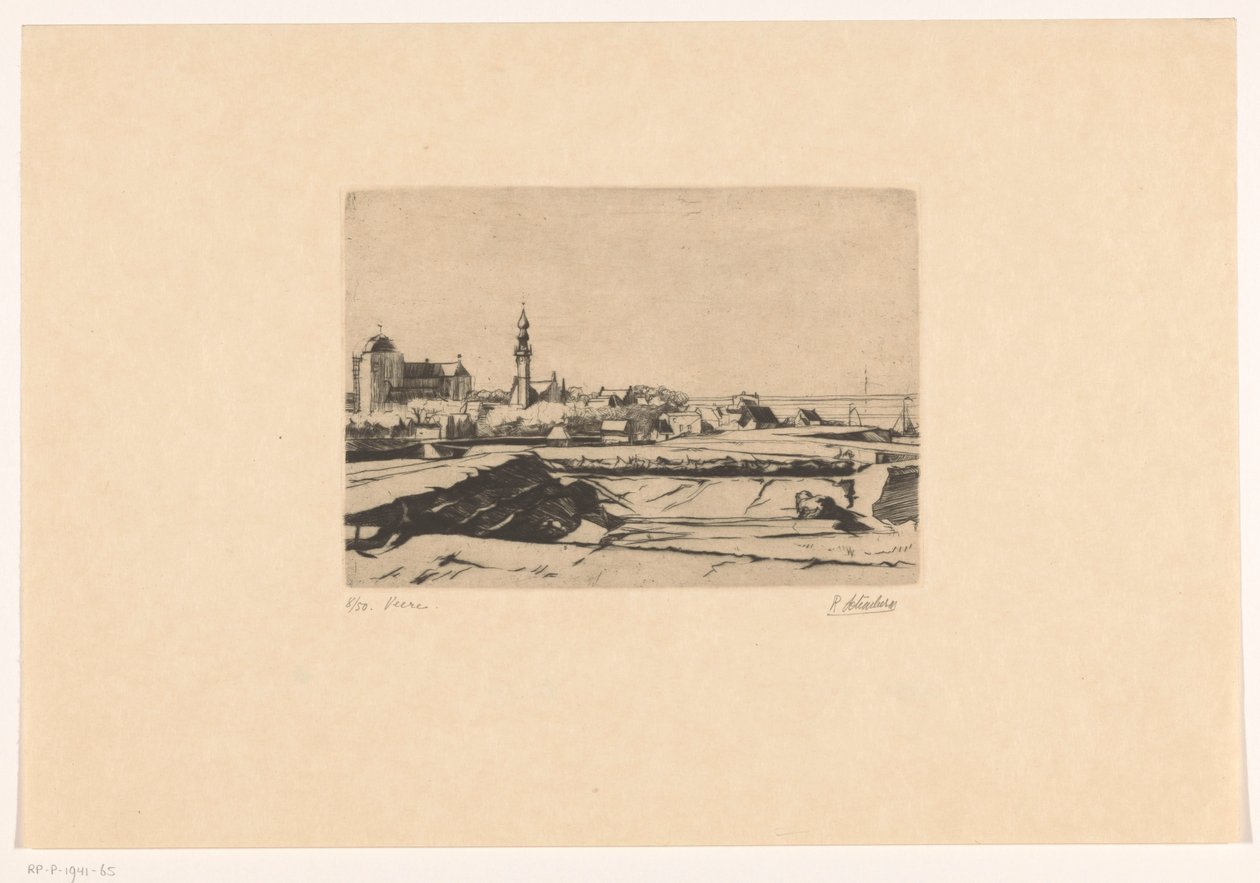 Veere by Rudolf Schönberg (signed by artist)