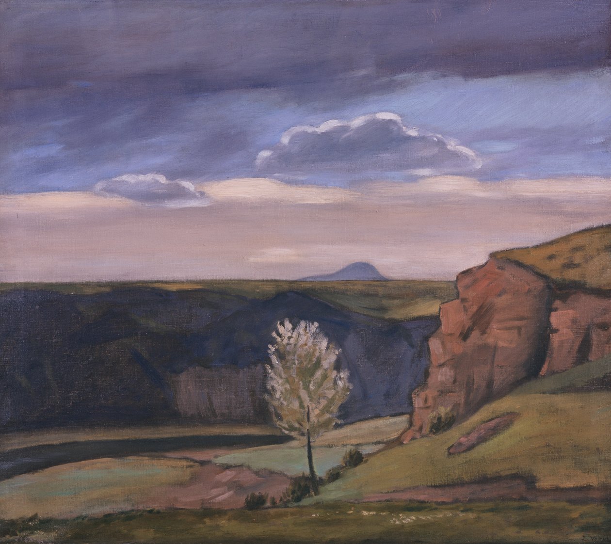 View from Žalov towards Říp Mountain by Rudolf Vejrych