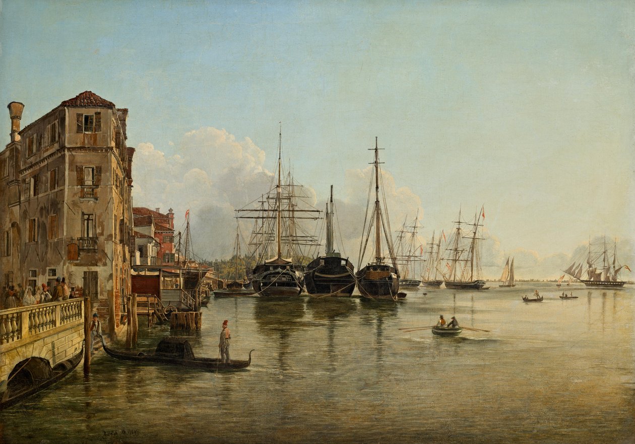 View from the Strada Nuova [now Via Garibaldi] towards the Public Gardens in Venice by Rudolf von Alt