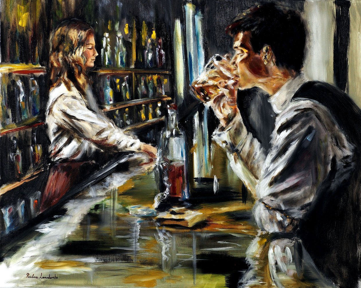 At the Bar by Ruslana Levandovska