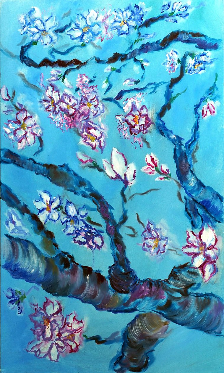 Eternal Blossoms Triptych - Middle by Ruslana Levandovska