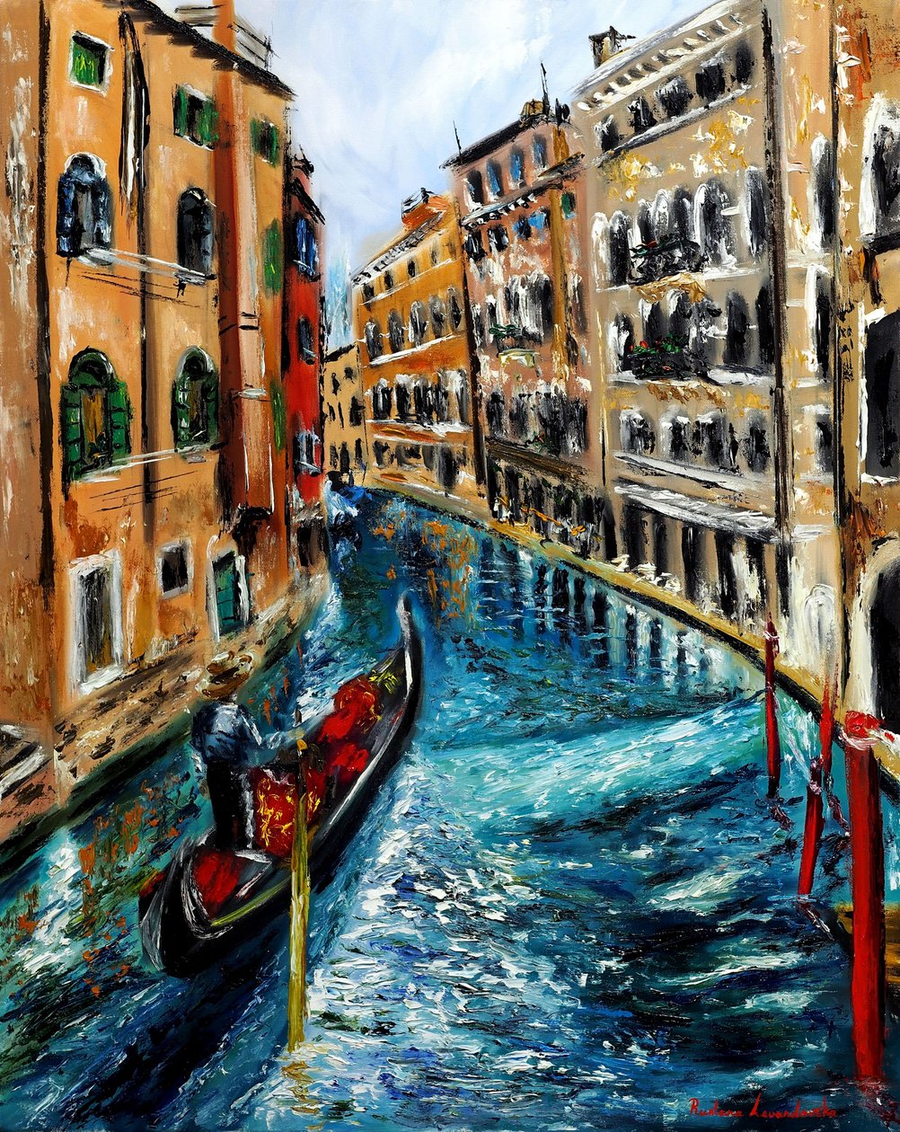 Gondola in Venice Italy II, 2023 by Ruslana Levandovska