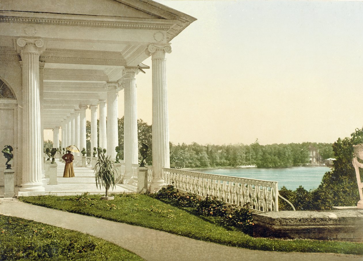 Vintage postcard of the Terrace at Tsarskoye Selo, 1890s by Russian Photographer