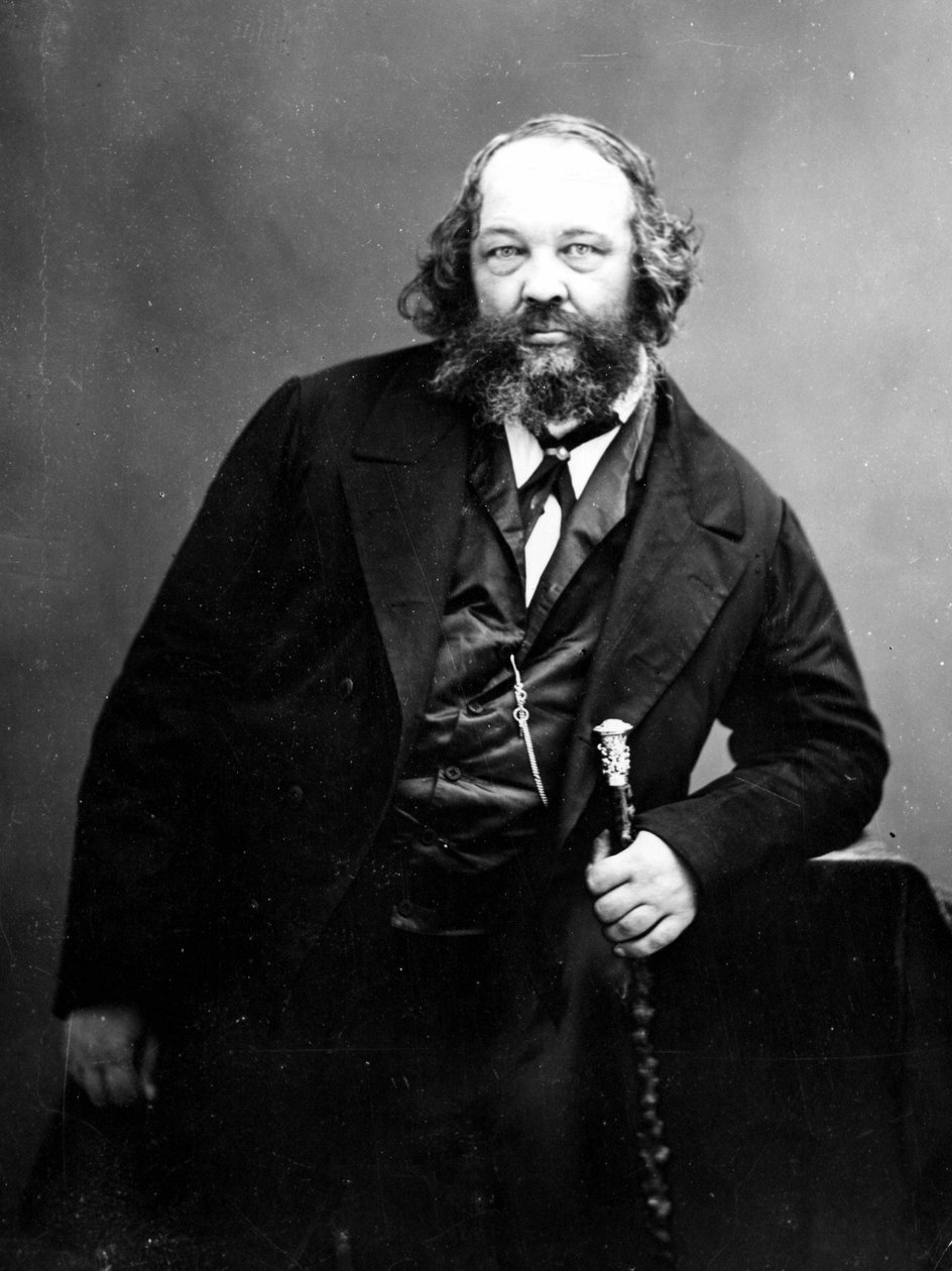 Portrait of Michail Bakunin (1814 - 1876), Russian anarchist revolutionary (1814 - 1876). Photography by Russian Photographer