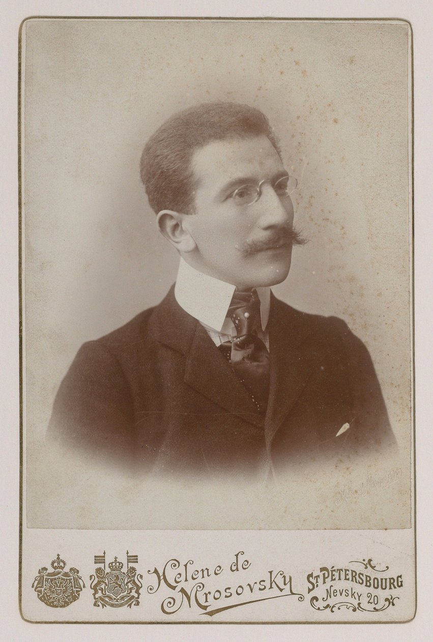 Portrait of the Painter Leon Bakst by Russian Photographer
