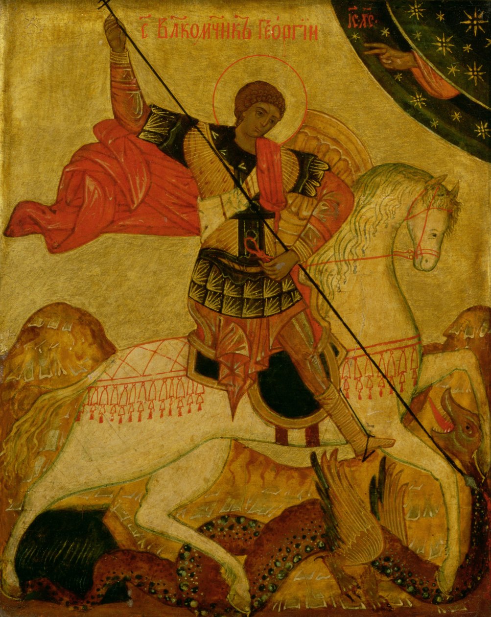 St. George slaying the Dragon by Russian School