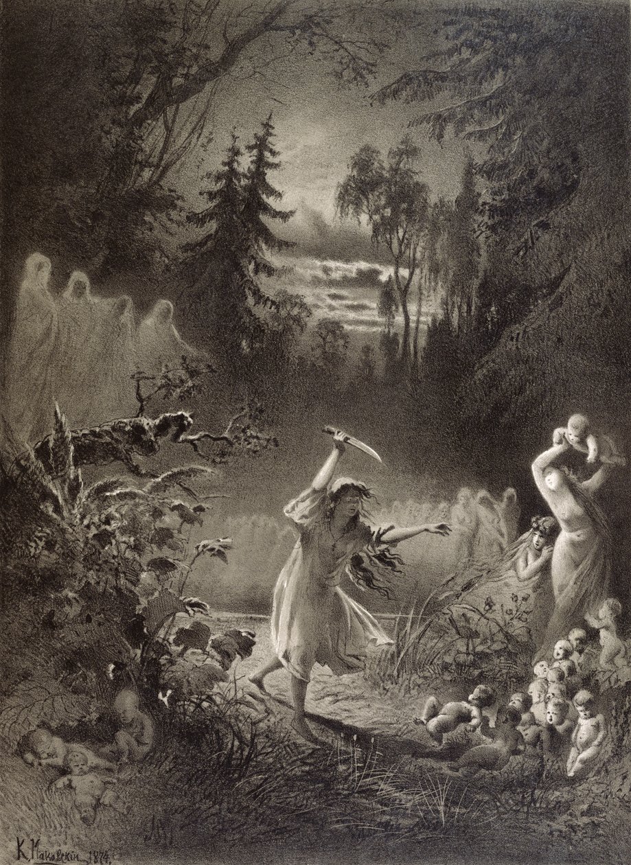 Terrible Revenge, 1874 by Russian School