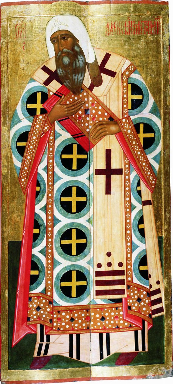 Saint Metropolit Alexius, c. 1580 by Russian icon.
