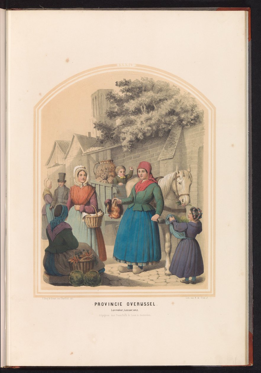 Traditional Costume of Lonneker and Losser in Overijssel, 1857 by Ruurt de Vries