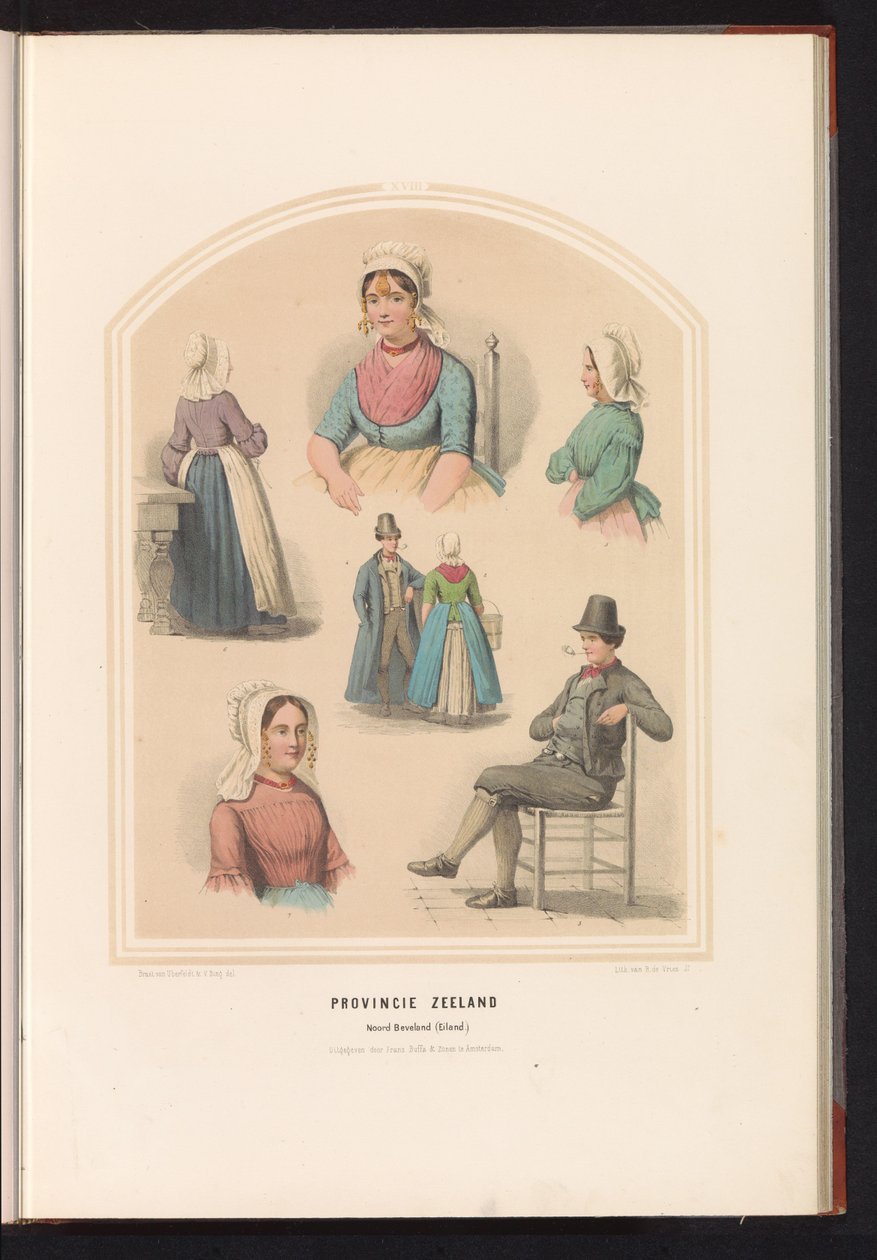 Costume of North Beveland in Zeeland, 1857 by Ruurt de Vries