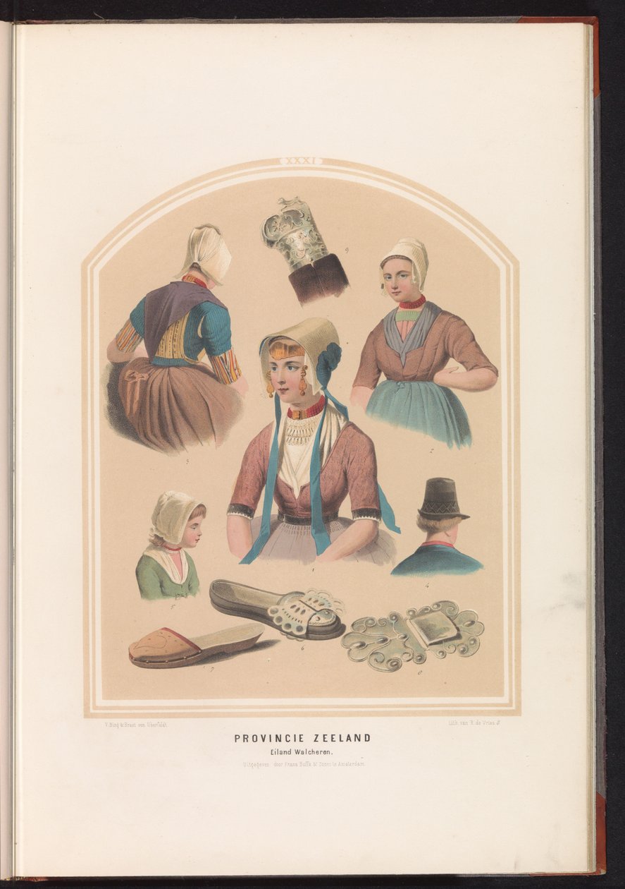 Costume of Walcheren Island in Zeeland, 1857 by Ruurt de Vries