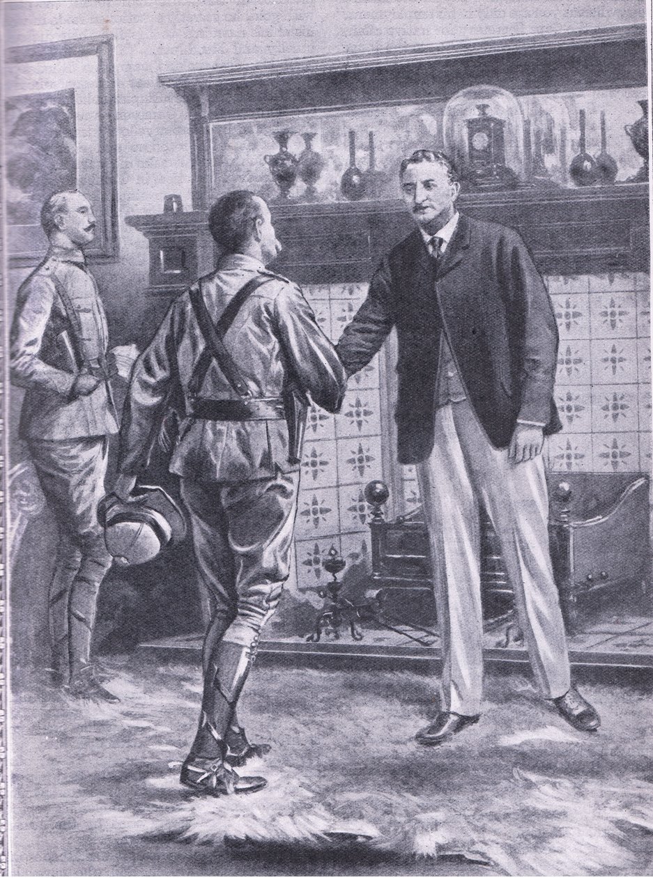 When Kimberley was relieved by French. General French and Cecil Rhodes (illustration from Cassell