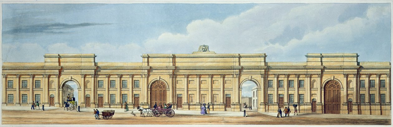 New Grand Entrance to the Liverpool and Manchester Railway, Lime Street, Liverpool, from 