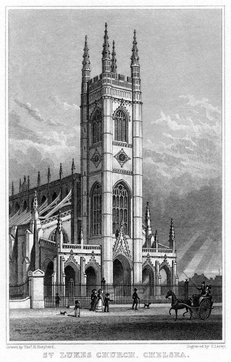 St Lukes Church, Chelsea, London, 1828 by S. Lacey