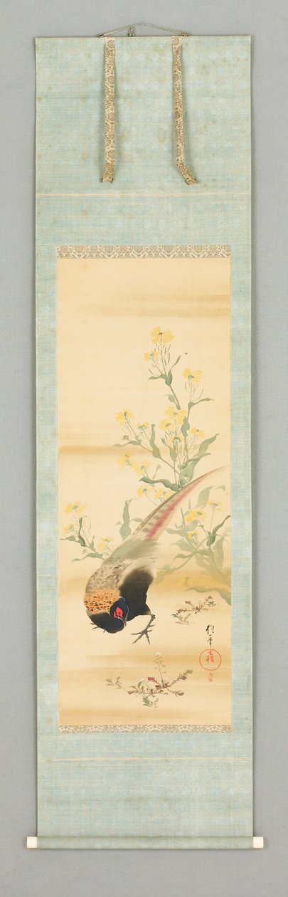 Pheasant and a Flowering Branch by Sakai Hoitsu