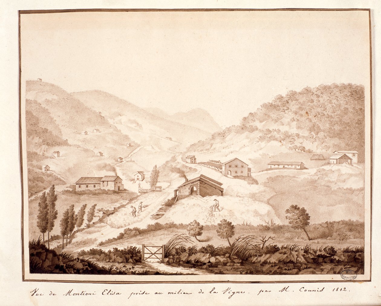 View of Montioni, Taken from the Middle of the Vine, 1812 by Salomon Guillaume Counis