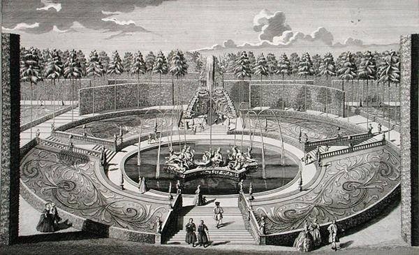 View of the Grotto at Geibach by Salomon (after) Kleiner