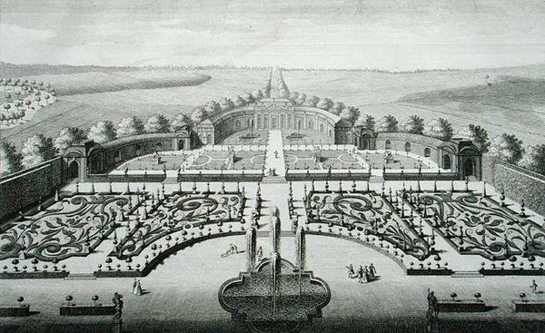 View of the Orangery at Geibach, engraved by Johann Georg Pintz by Salomon (after) Kleiner