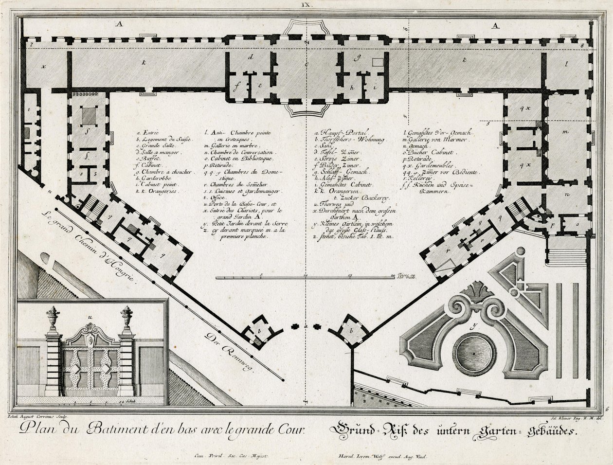 Ground Plan of the Lower Castle by Salomon Kleiner