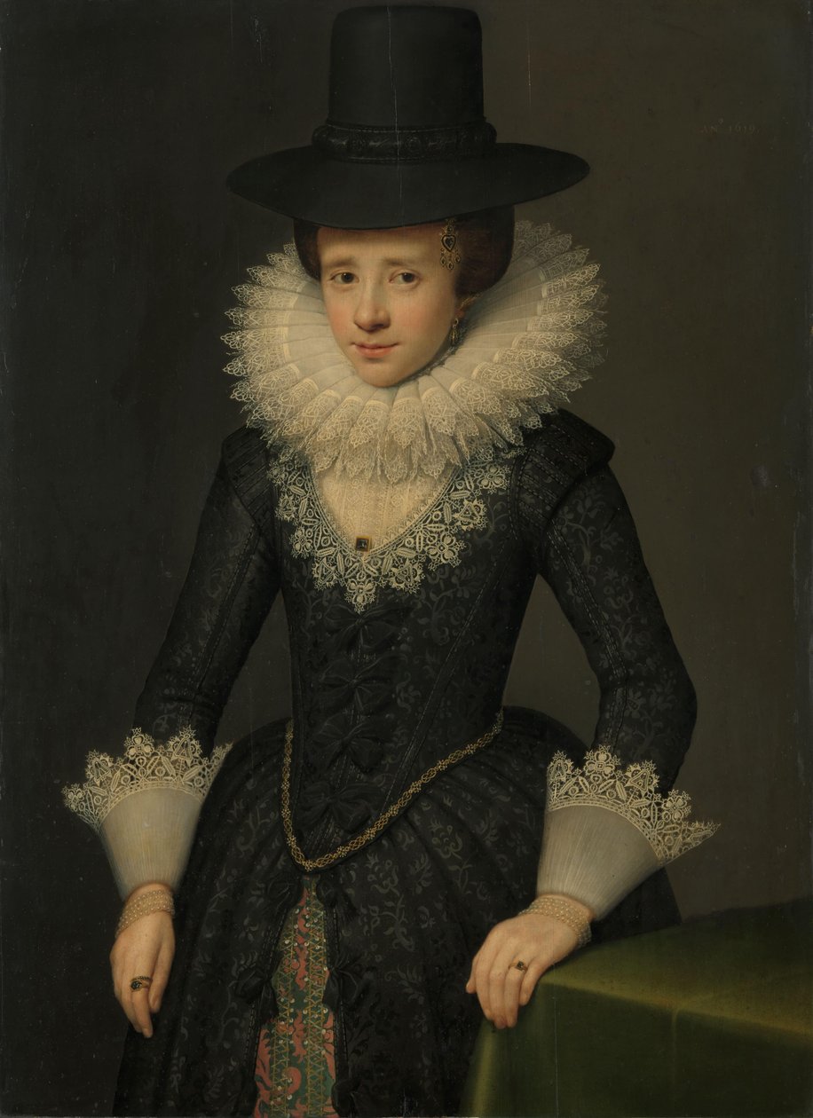 Portrait of Anna Boudaen Courten (1599-1622) by Salomon Mesdach (attributed to)