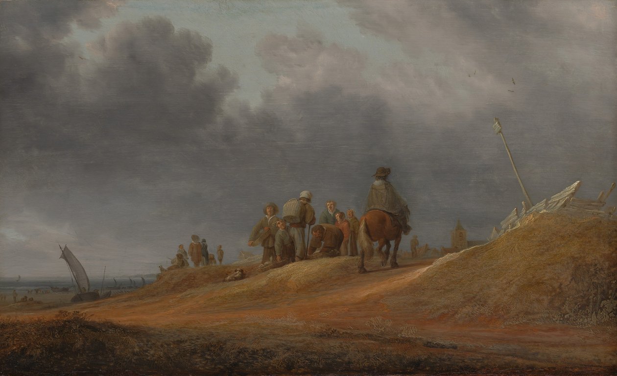 Market by the Seashore, 1637 by Salomon Ruysdael