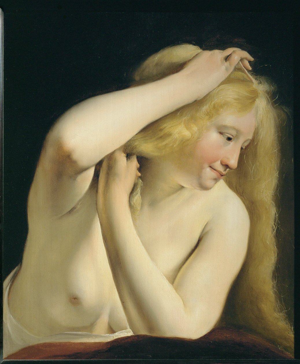 Young Woman Combing Her Hair by Salomon de Bray