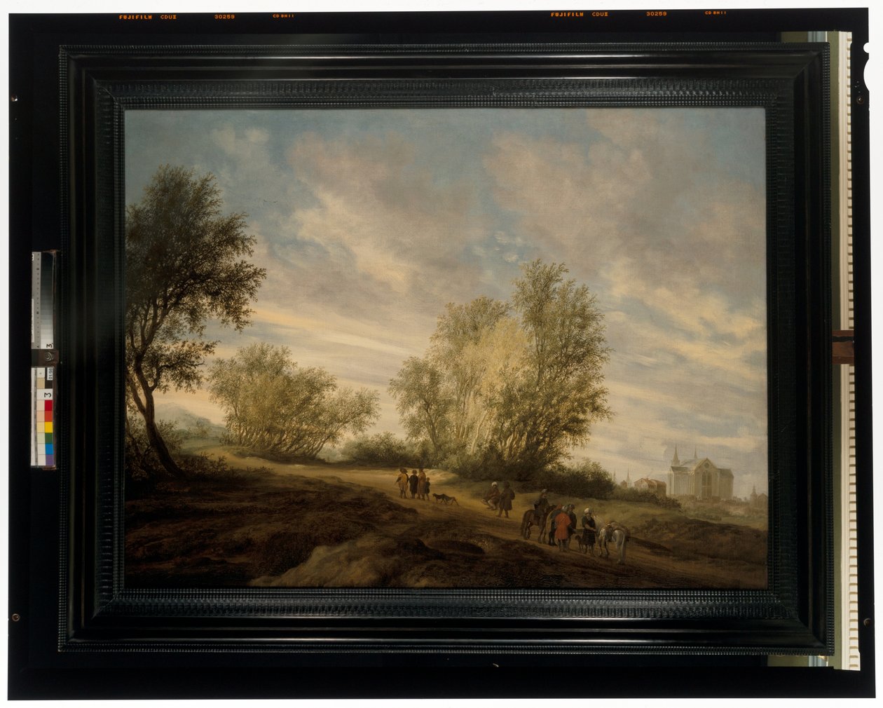 A Wooded Landscape & Joseph Rescued from the Well by Salomon van Ruisdael or Ruysdael