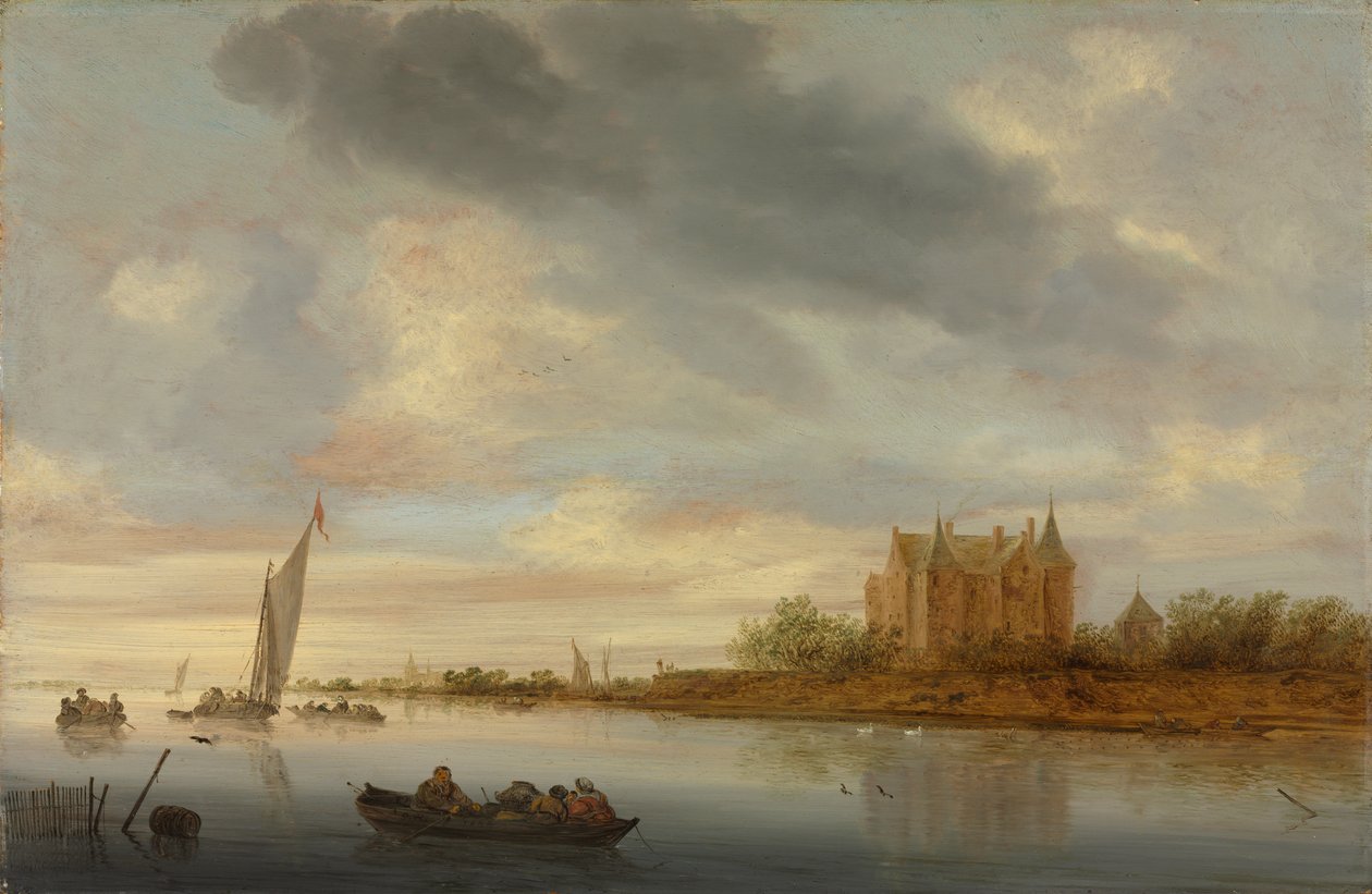 Castle on a River by Salomon van Ruysdael