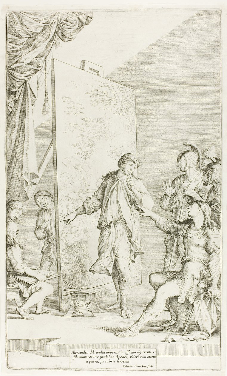 Alexander in the Studio of Apelles by Salvator Rosa