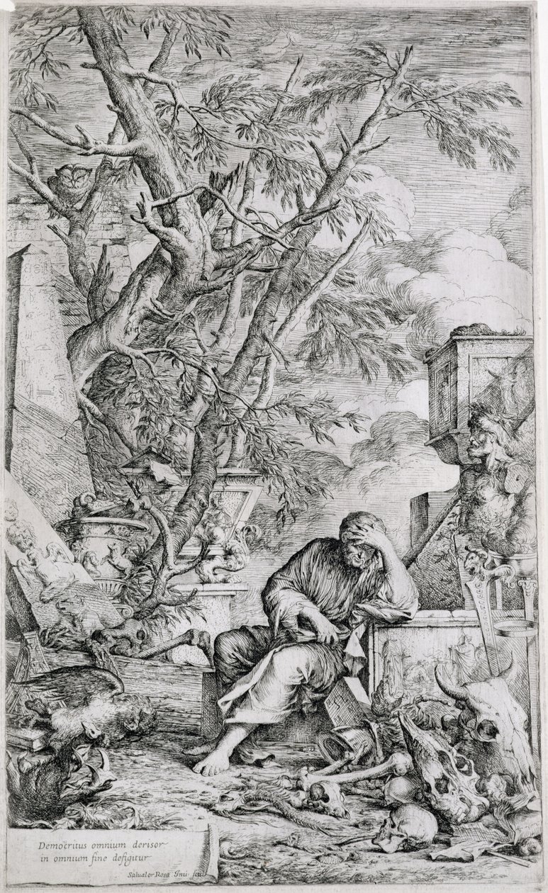 Democritus in Meditation by Salvator Rosa