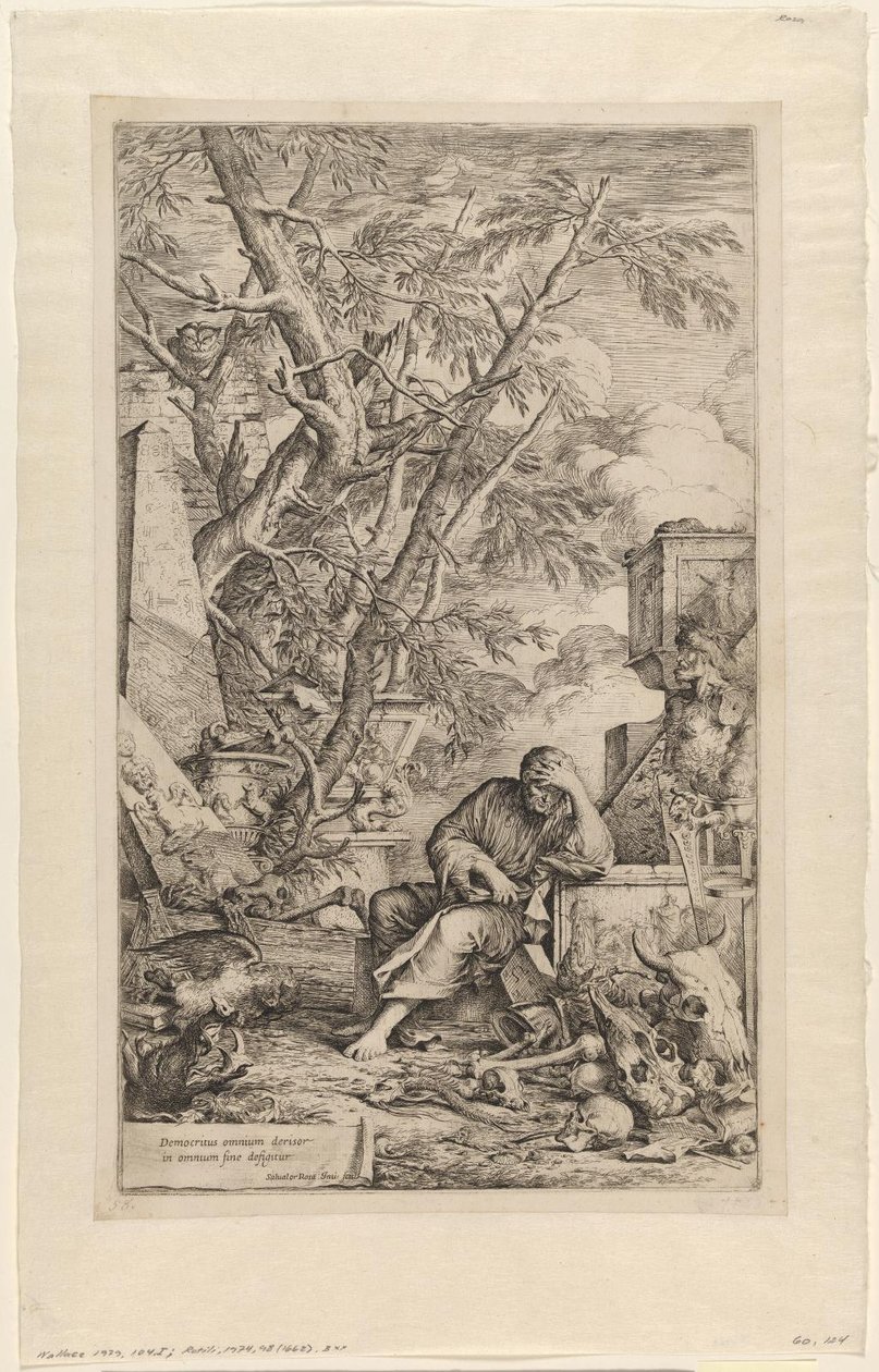 Democritus in Meditation by Salvator Rosa