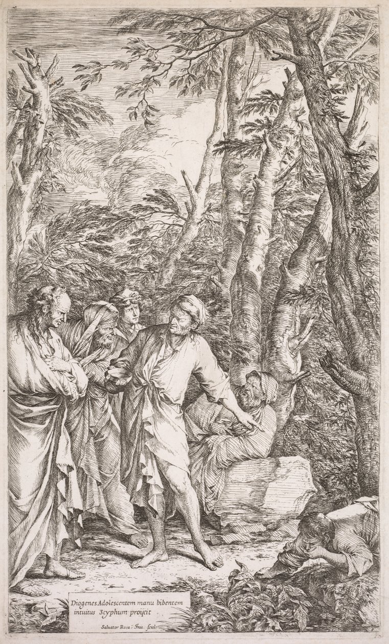 Diogenes and His Cup, 1662 by Salvator Rosa