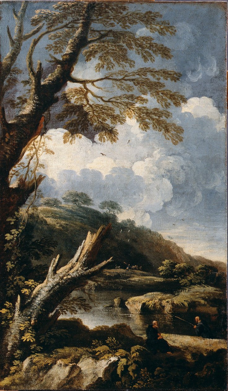 Monks Fishing by Salvator Rosa
