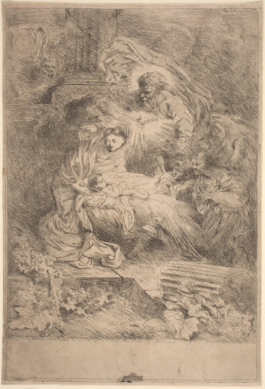 The Nativity with God the Father and the Holy Spirit by Salvatore Castiglione
